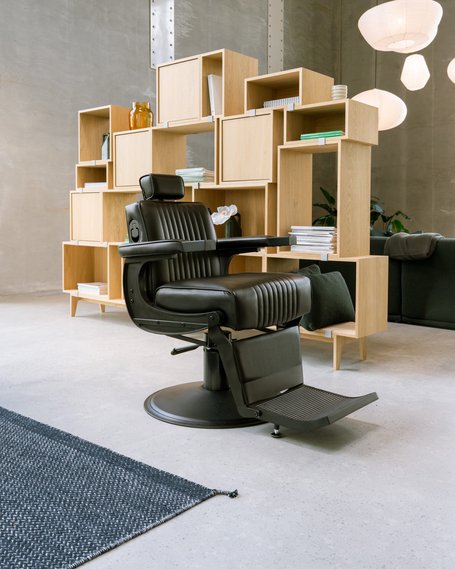 Bat man - Fauteuil barbier noir - Structure noir mat